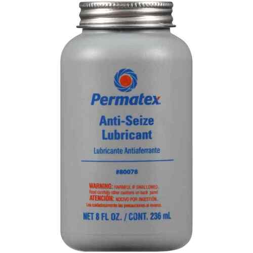 Permatex Anti-Seize Lubricant, Permatex, -60 to 1,600 Degrees F Range, Brush Top Bottle, 8 oz, Each