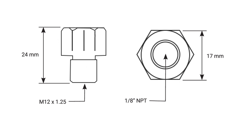 Proflow Fuel Rail Adaptor Fitting Aluminium suit RX7, MR2, Celica Diagram Image