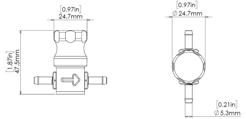 TURBOSMART Boost Tee Manual Boost Controller, Blue, Each Diagram Image