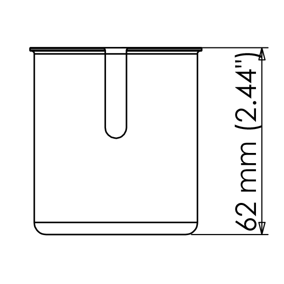 TURBOSMART Gauge Mounting Cup, 52mm, 2 1/16″, Each Diagram Image