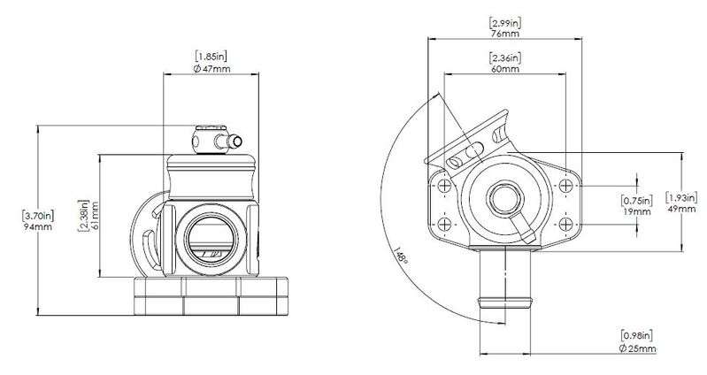 TURBOSMART Kompact Dual Port & Plumb Back Blow Off Valve, For Hyundai i30 N-Line, KONA N-Line & Veloster N-Line 1.6L, Each Diagram Image