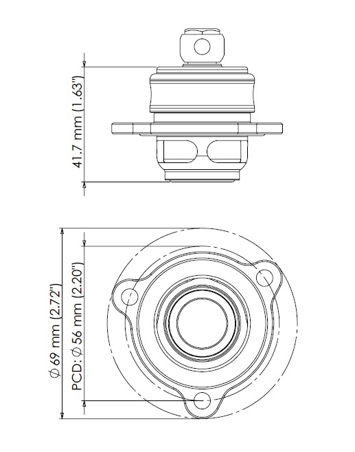 TURBOSMART Kompact Plumb Back Valve, Diverter Valve, For Ford Fiesta 1.6L EcoBoost, Each Diagram Image