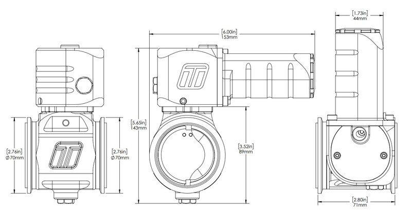 TURBOSMART eBG50 Electronic BoostGate 50 Charge Air Valve, Each Diagram Image