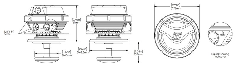 TURBOSMART Gas Valve Actuator, 40mm Valve, Each Diagram Image