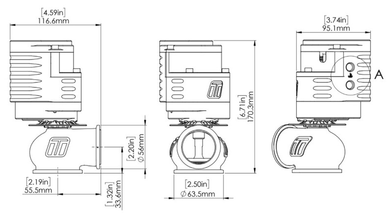 TURBOSMART GenV Electronic HyperGate45 External Wastegate, Kit Diagram Image