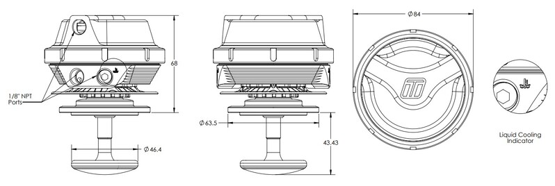 TURBOSMART Gas Valve Actuator, 45mm Valve, Each Diagram Image