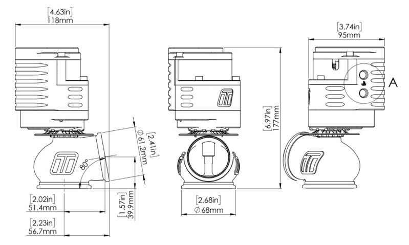 TURBOSMART GenV ProGate50 Electronic External Wastegate, Kit Diagram Image