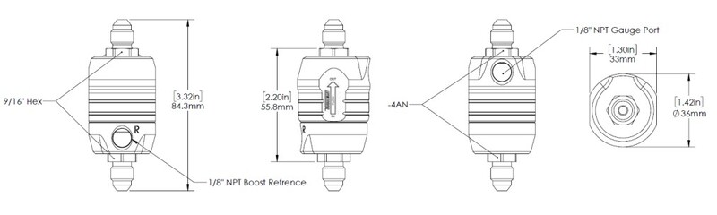 TURBOSMART ProOPR Rising Rate Turbo Oil Pressure Regulator, Each Diagram Image