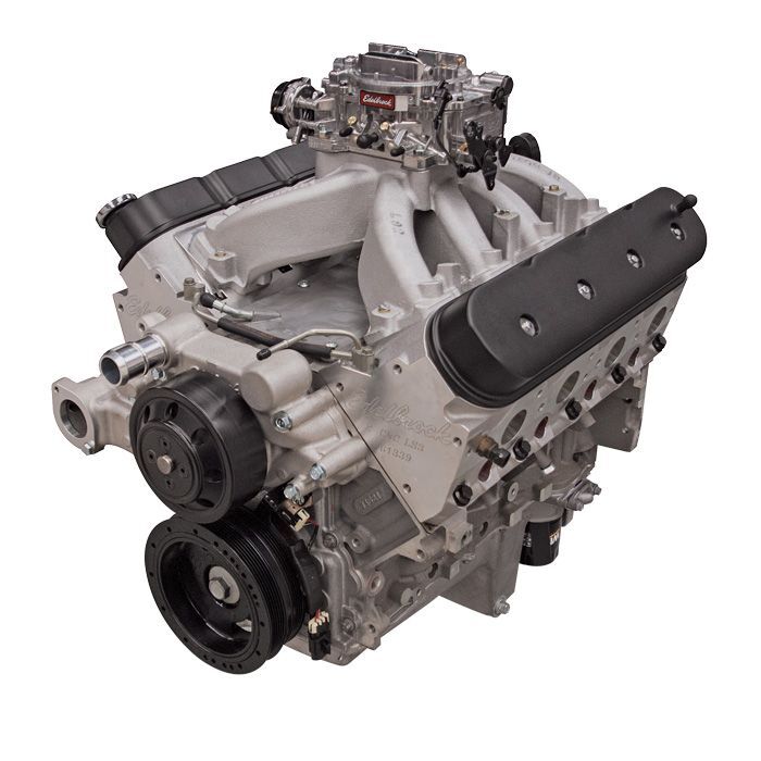 Crate Engine, GM LS3 Stroker, LS416, 602 HP, Victor Jr Carbureted ...