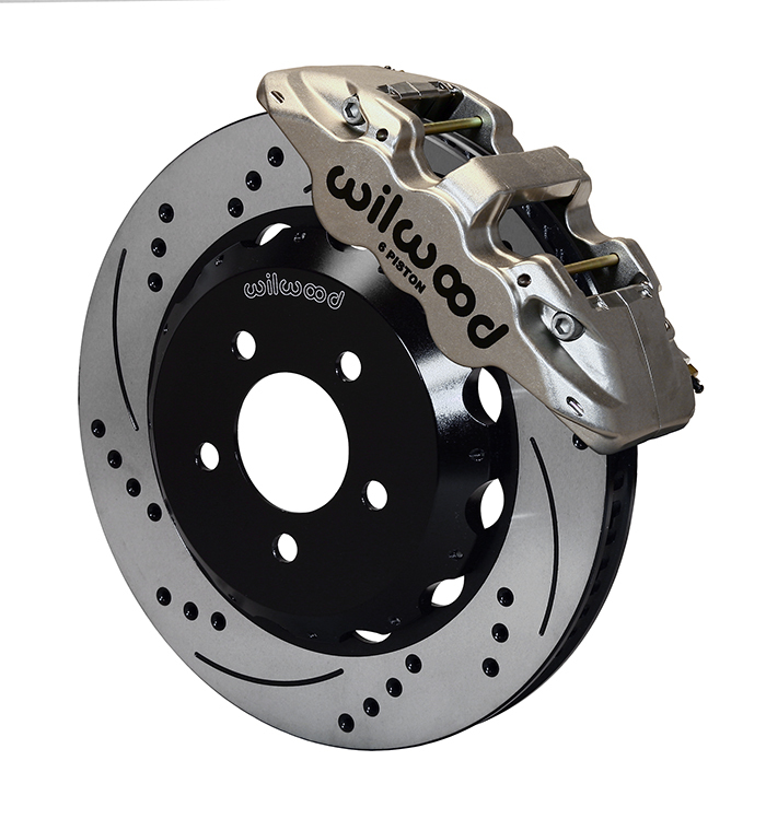 Disc Brakes Aero6 Big Brake Front Cross-drilled Slotted Rotors Nickel 