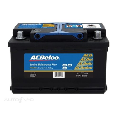 AC Delco Battery, 550 CCA, 63 Ah, 110 RC (Min), SAE Terminal, RHP, Each