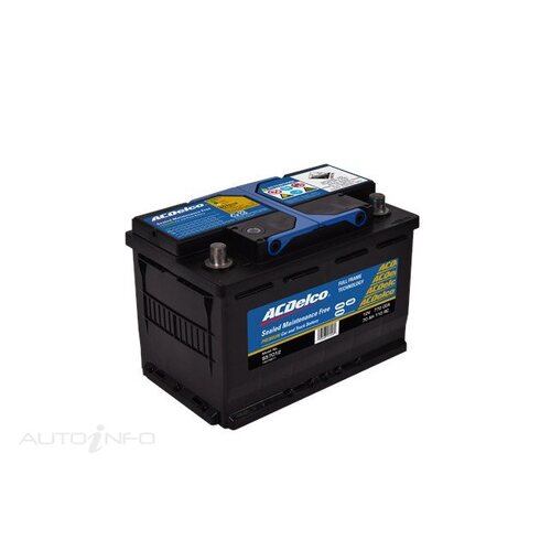 AC Delco Battery, 680 CCA, 72 Ah, 120 RC (Min), SAE Terminal, RHP, Each