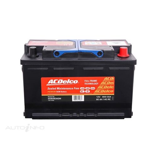 AC Delco Battery, 800 CCA, 80 Ah, 140 RC (Min), SAE Terminal, RHP, Each