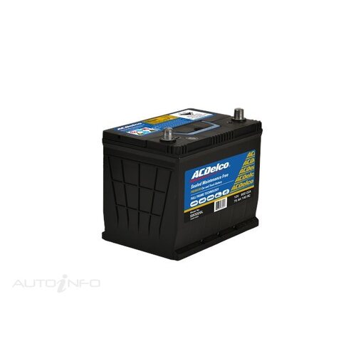 AC Delco Battery, 600 CCA, 75 Ah, 140 RC (Min), SAE Terminal, RHP, Each