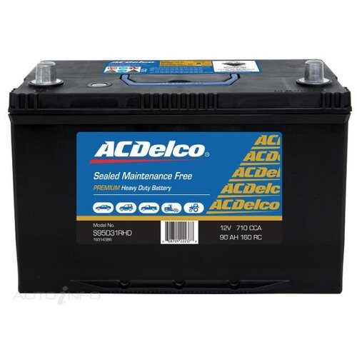 AC Delco Battery, 750 CCA, 90 Ah, 160 RC (Min), SAE Terminal, LHP, Each