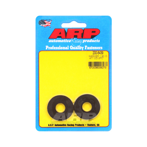 ARP Washer, Hardened, High Performance, Flat, 7/6 in. ID, 1.300 in. OD, Chromoly, Black Oxide, 0.12 in. Thick, Set of 2