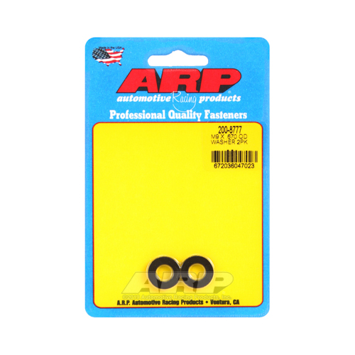 ARP Washer, Hardened, High Performance, Flat, 9mm ID, 17mm OD, 3mm Thick, Chromoly, Black Oxide, Set of 2