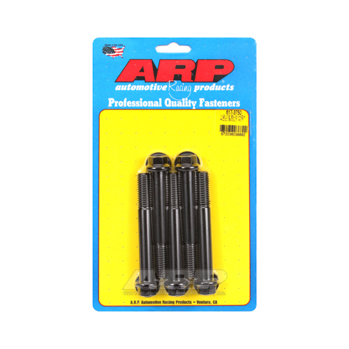 ARP Bolts, 8740 Chromoly, Black Oxide, Hex Head, 1/2-13 in. Thread, 3.75 in. UHL, Set of 5