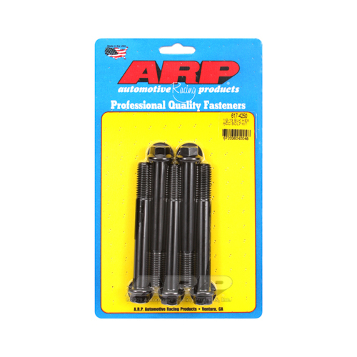 ARP Bolts, 8740 Chromoly, Black Oxide, Hex Head, 1/2-13 in. Thread, 4.25 in. UHL, Set of 5