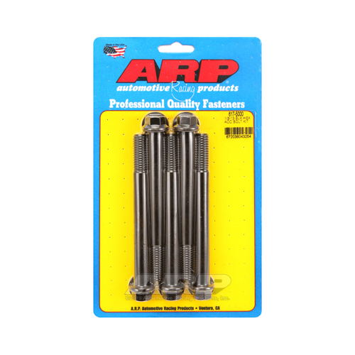 ARP Bolts, 8740 Chromoly, Black Oxide, Hex Head, 1/2-13 in. Thread, 5.00 in. UHL, Set of 5
