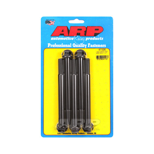 ARP Bolts, 8740 Chromoly, Black Oxide, Hex Head, 1/2-13 in. Thread, 5.25 in. UHL, Set of 5
