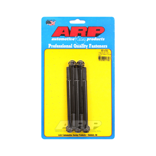 ARP Bolts, Hex Head, Custom 450, Black Oxide, 5/16 in.-18 RH Thread, 4.750 in. UHL, Set of 5