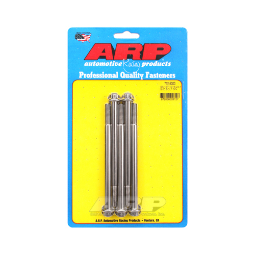 ARP Bolts, 12-Point Head, Stainless 300, Polished, 5/16 in.-24 RH Thread, 5.000 in. UHL, Set of 5