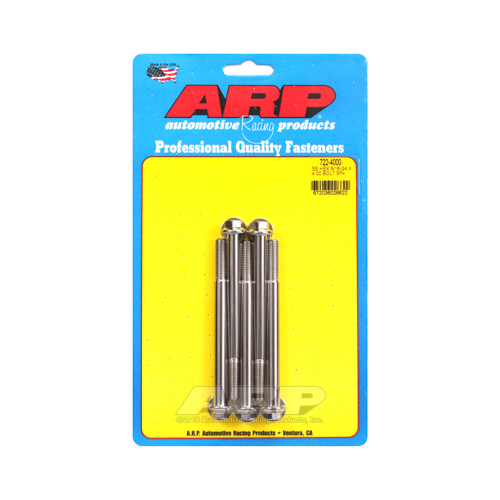 ARP Bolts, Hex Head, Stainless 300, Polished, 5/16-24 in. RH Thread, 4.000 in. UHL, Set of 5