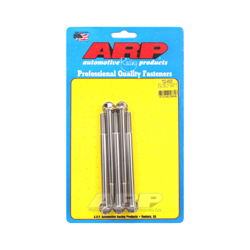 ARP Bolts, Hex Head, Stainless 300, Polished, 5/16 in.-24 RH Thread, 4.500 in. UHL, Set of 5