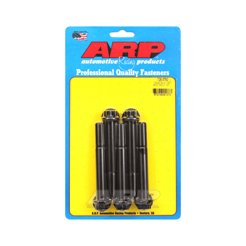 ARP Bolts, 8740 Chromoly, Black Oxide, 12-Point Head, 1/2-20 in. Thread, 3.75 in. UHL, Set of 5