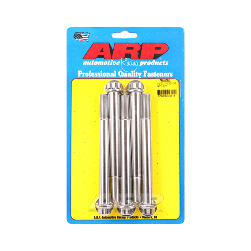 ARP Bolts, Stainless Steel 300, Polished, 12-Point Head, 1/2-20 in. Thread, 5.25 in. UHL, Set of 5