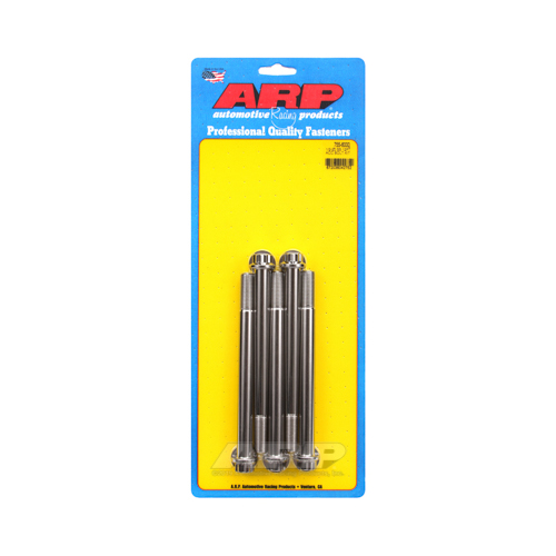 ARP Bolts, Stainless Steel 300, Polished, 12-Point Head, 1/2-20 in. Thread, 6.00 in. UHL, Set of 5