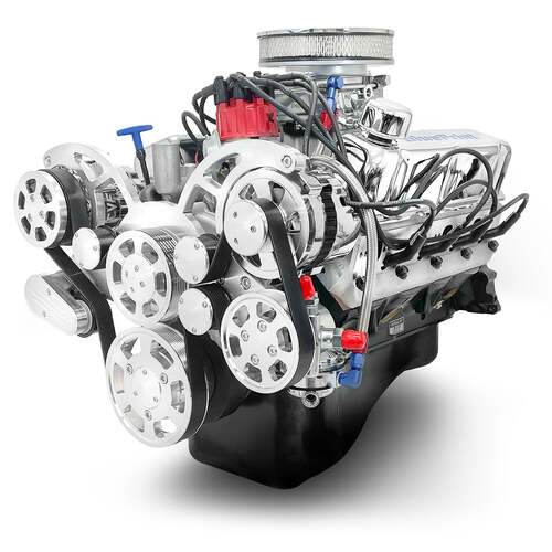 BluePrint Engines Crate Engine, For Ford Small-Block, 302ci, 361 HP, Deluxe Dressed with Polished Pulley Kit, Carbureted, Each