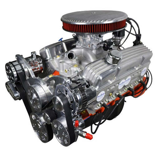 BluePrint Engines Crate Engine, For GM Chevrolet Small-Block, 327ci, 350 HP, Deluxe Dressed with Polished Pulley Kit, Fuel Injected, Each