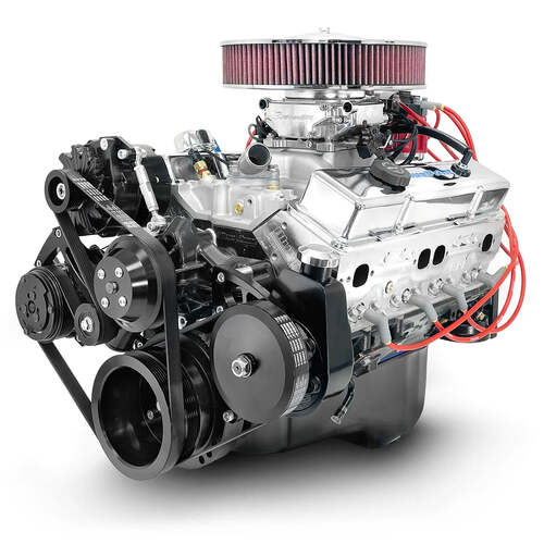 BluePrint Engines Crate Engine, For GM Chevrolet Small-Block, 350ci, 390 HP, Deluxe Dressed with Black Pulley Kit, Fuel Injected, Each