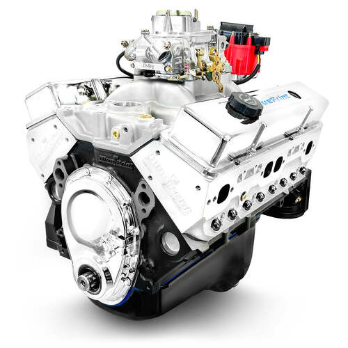 BluePrint Engines Crate Engine, For GM Chevrolet Small-Block, 383ci, 410 HP, Base Dressed, Carbureted, Each