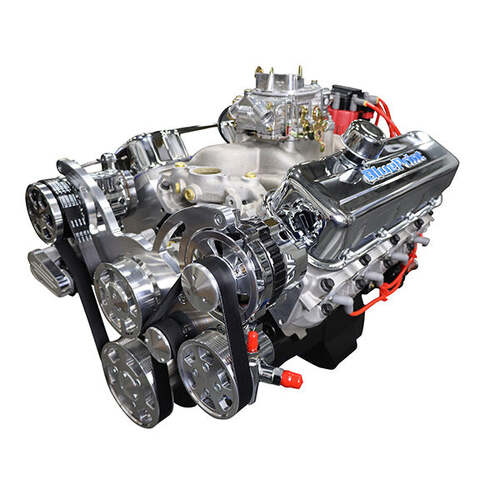BluePrint Engines Crate Engine, For GM Chevrolet Big-Block, 454ci, 460 HP, Deluxe Dressed with Polished Pulley Kit, Carbureted, Each