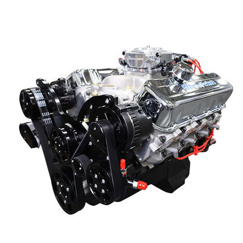 BluePrint Engines Crate Engine, For GM Chevrolet Big-Block, 454ci, 460 HP, Deluxe Dressed with Black Pulley Kit, Fuel Injected, Each