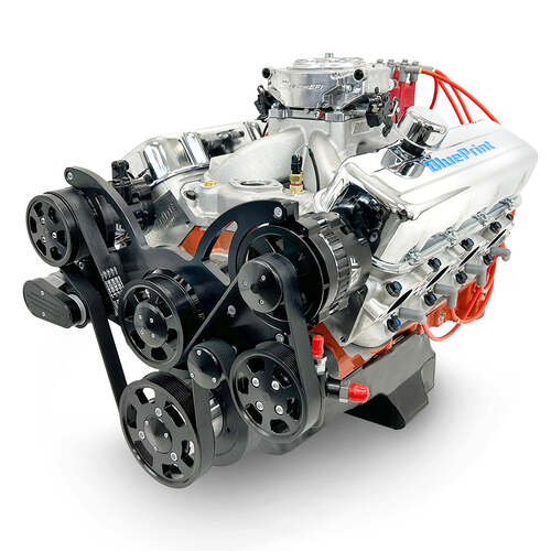 BluePrint Engines Crate Engine, For GM Chevrolet Big-Block, 502ci, ProSeries, 621 HP, Deluxe Dressed with Black Pulley Kit, Fuel Injected, Each