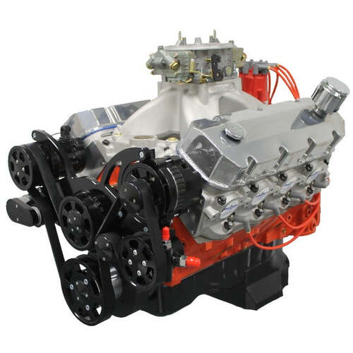 BluePrint Engines Crate Engine, For GM Chevrolet Big-Block, 540ci, ProSeries, 670 HP, Deluxe Dressed with Black Pulley Kit, Carbureted, Each