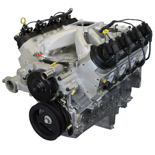 BluePrint Engines Crate Engine, For GM LS, 376ci, ProSeries, 520 HP, Long Block, Each