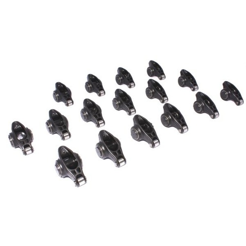 COMP Cams Rocker Arm, Ultra Pro Magnum, Full Roller, Chromoly Steel, 1.6 Ratio, For Chevrolet V6 and SBC 7/16 in. Stud, Set of 16