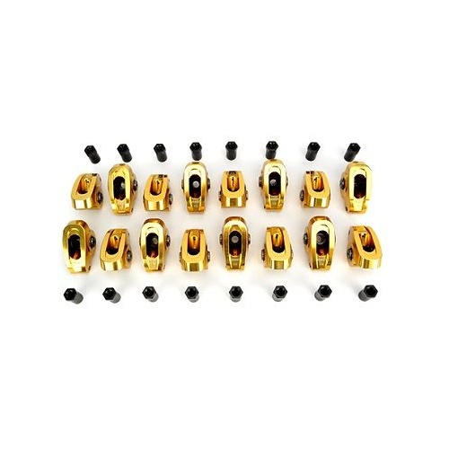 COMP Cams Rocker Arm, Ultra Gold, ARC Narrow, 1.5 Ratio, '88+ For Chevrolet SBC, 3/8 in. Stud, Set of 16