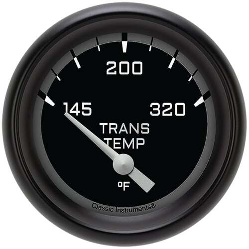 Classic Instruments Gauge, Transmission Temperature, Short Sweep 2 5/8" Diameter, Grey