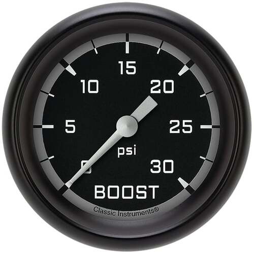 Classic Instruments Gauge, Boost, Full Sweep 2 5/8" Diameter, Grey