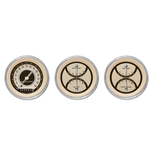 Classic Instruments Gauge Set, The Nostalgia VT Series , Universal, GM, Set of 3