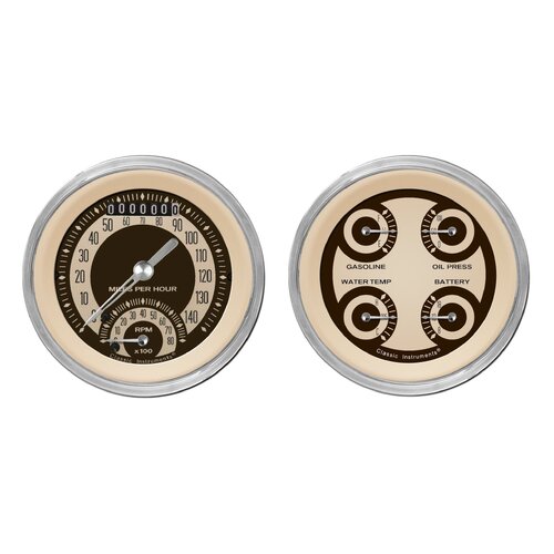 Classic Instruments Gauge Set, The Nostalgia VT Series , Universal, GM, Set of 2