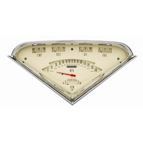 Classic Instruments Gauge Set, Vintage Tan Tach Force Package 1955-59 Chevy Truck, Universal, LS