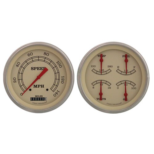 Classic Instruments Gauge Set, Vintage Series, Universal, GM, Set of 2