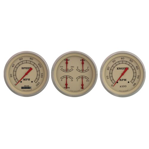 Classic Instruments Gauge Set, Vintage Series, Universal, GM, Set of 3